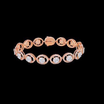 Armband - 18 karaat Roségoud - 4.83ct. tw. Diamant