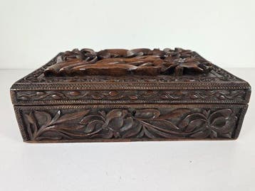 Doos - Hout - Anglo-Indiase doos, Antiek en Kunst