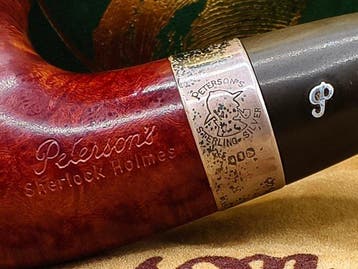 Peterson - Sherlock Holmes - Pijp - Bruyere, Zilver, Nieuw