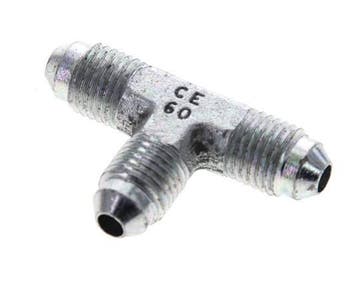 Raccord En T JIC UNF 7/16-20 Mâle Acier 310bar (4355.5psi), Verzenden