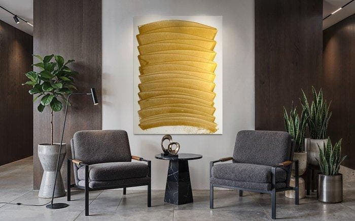 Eren - Golden Waves - XXL, Antiek en Kunst, Kunst | Schilderijen | Modern