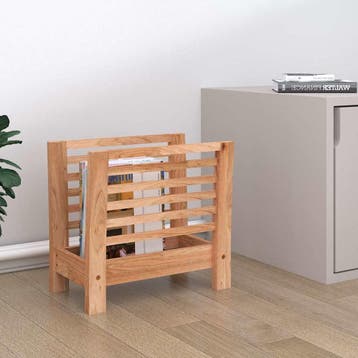 vidaXL Tijdschriftenrek 40x26,5x38,5 cm massief walnotenhout, Verzenden, Nieuw
