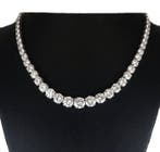 Choker halsketting - 18 karaat Witgoud Diamant (Natuurlijk)