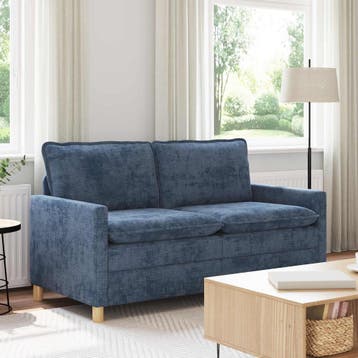 vidaXL bank / zetel Blauw 156 x 81 x 87,5 cm Polyester, Verzenden, Nieuw