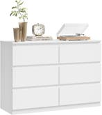 2dekans | Woltu KMD006ws Ladekast Wit - 5 Lades - 60 x 110 x, Ophalen of Verzenden, Nieuw