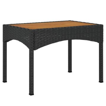 vidaXL Tuinstoelen 2 st verstelbaar met tafel poly rattan, Tuin en Terras, Verzenden, Nieuw