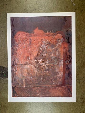 Antoni Tapies - Relief in Ziegelfarbe / Relief in red -
