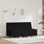 vidaXL Modulaire Sofa Eenheid Armless 3 pcs Zwart 55 x 74 x, Verzenden