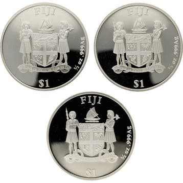 Fidji. 1 Dollar 2016 - Wonders of Nature ½ Oz (3 stuks)