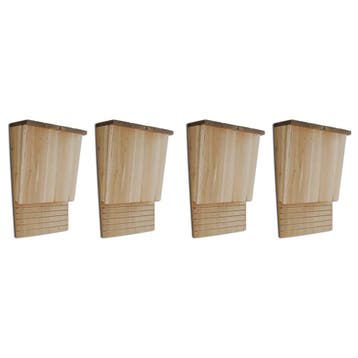 vidaXL Vleermuizenkasten 4 st 22x12x34 cm hout, Jardin & Terrasse, Maisons & Bains d'oiseaux, Verzenden