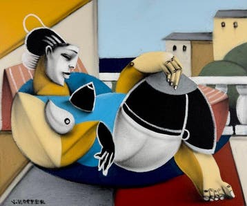 Jone Hopper - Muse allongée au balcon