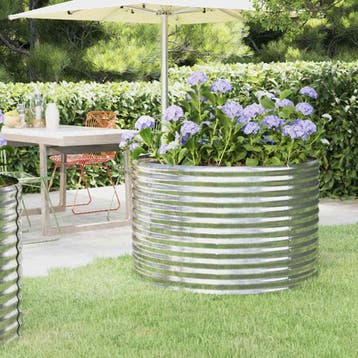 vidaXL Plantenbak 100x100x68 cm gegalvaniseerd staal, Verzenden, Nieuw