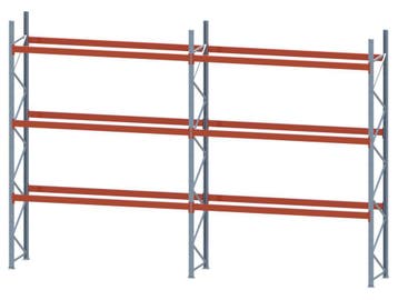 Palletstelling - 3 staanders 5000x1100mm - Tot. lengte: 5m66, Ophalen of Verzenden