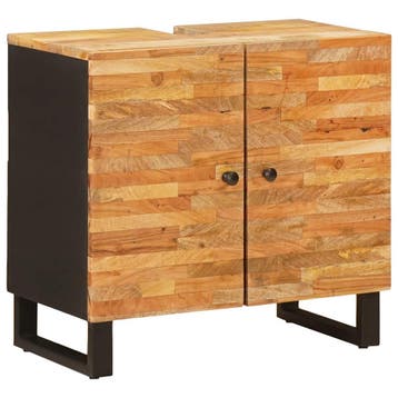 vidaXL Wastafel kabinet voor de badkamer Naturel 62 x 33 x, Verzenden, Nieuw