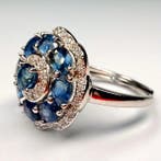 Sans prix de réserve - Bague Bague en argent 925 plaqué or, Bijoux, Sacs & Beauté