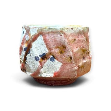 Ryuji Hodaka – Hedendaagse chawan theebol met roze-wit