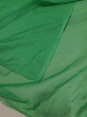 Spettacolare e Luminoso Taglio di Tessuto Organza Verde