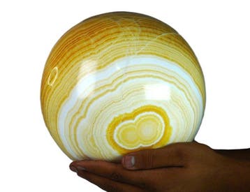 Exceptionnelle calcite miel à bandes jaunes – motif rare –