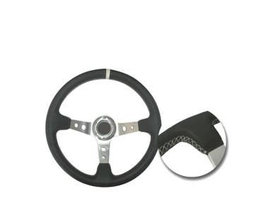 Volant Type Omp Peau Synthétique Avec Bras Chromé, Auto-onderdelen, Verzenden, Nieuw