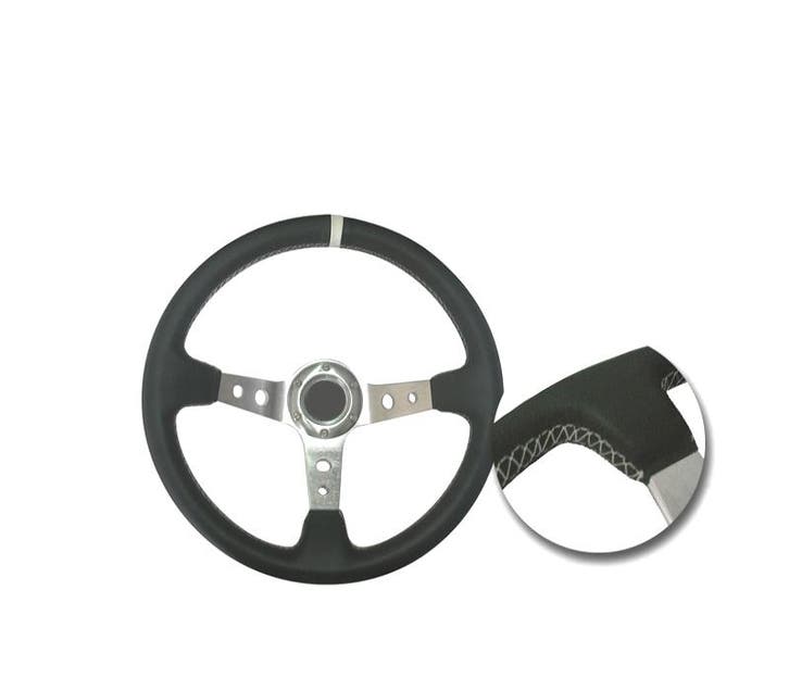 Volant Type Omp Peau Synthétique Avec Bras Chromé, Auto-onderdelen, Besturing, Verzenden