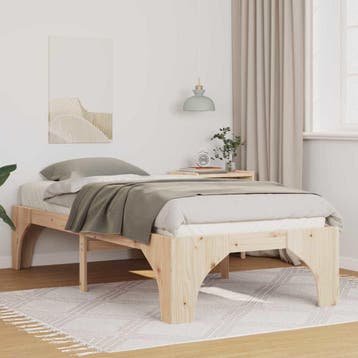vidaXL Bedframe Bruin 90 x 200 cm Massief grenenhout, Verzenden, Nieuw
