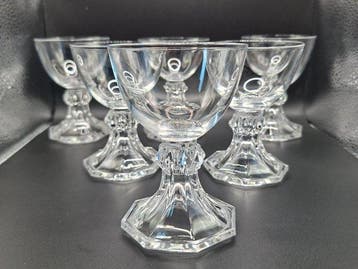 Val Saint Lambert - Drinkservies (6) - Yale-model - Kristal