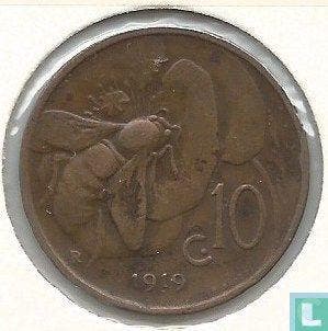 Italië 10 centesimi 1919, Verzenden, Italië, Losse munt