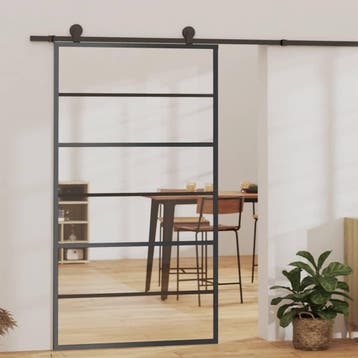 vidaXL Schuifdeur met beslag 102x205 cm aluminium en, Doe-het-zelf en Bouw, Verzenden, Nieuw