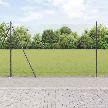 vidaXL zeshoekig gaashek met betonnen voetstuk 25 x 1,4 m, Verzenden