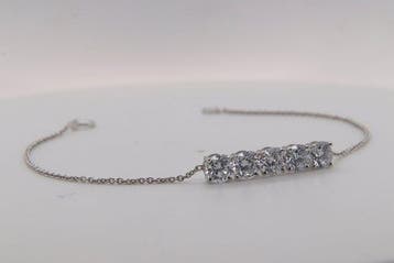Zonder minimumprijs - Armband - 14 karaat Witgoud - 2.60ct., Nieuw