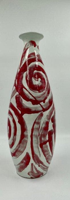 Vaas - Hoogte: 47 cm - Klei - Grote retro keramische vaas
