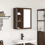 vidaXL Badkamerwandkast met spiegel 50x21x60 cm bruin, Verzenden