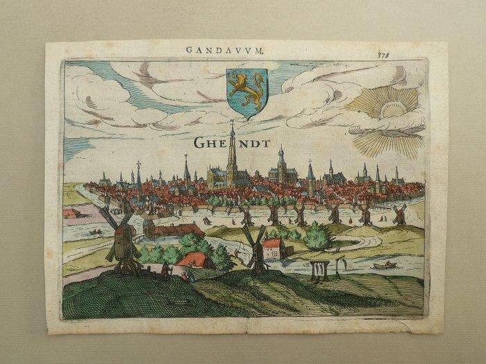 België - Gent; L. Guicciardini - Ghendt - 1613, Boeken, Atlassen en Landkaarten
