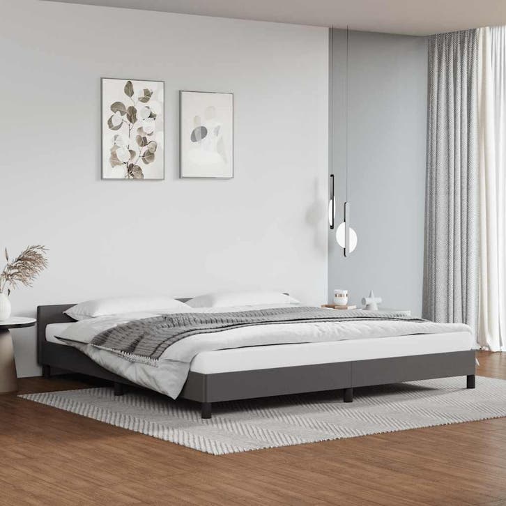 vidaXL Bedframe met hoofdeinde zonder matras 200x200 cm, Huis en Inrichting, Slaapkamer | Bedden, Nieuw, Verzenden