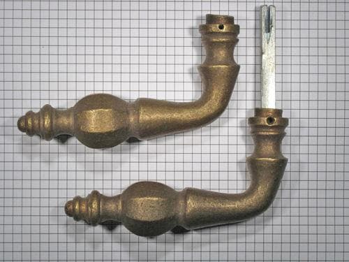 Set deurklinken messing antiek, Doe-het-zelf en Bouw, Overige Doe-Het-Zelf en Bouw, Nieuw