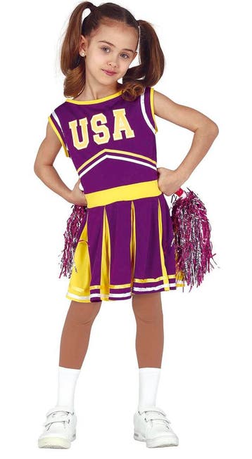Cheerleader Pakje Kind Paars, Verzenden, Nieuw