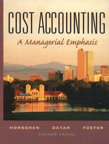 Cost Accounting 9780130996190 Charles Horngren, Boeken, Verzenden, Gelezen, Charles Horngren