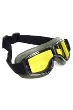 Goggles Motorbril Skibril Bril Groen Montuur Gele Glazen Lea, Ophalen of Verzenden