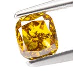 1 pcs Diamant (Natuurlijk gekleurd) - 0.53 ct - Cushion -