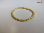 Gele armband glaskralen (Armbandjes glaskralen, Overig), Hobby en Vrije tijd, Kralen en Sieraden maken, Verzenden, Nieuw