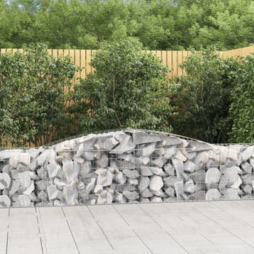 vidaXL Schanskorf gewelfd 400x50x60/80 cm gegalvaniseerd, Verzenden