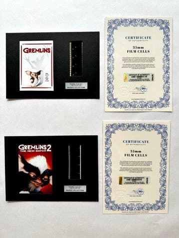 Gremlins – Rare Set of 2 Mounted 35mm Film Cells –, Nieuw