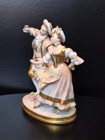 Sitzendorf - Beeldje - Dancing Couple - Porselein