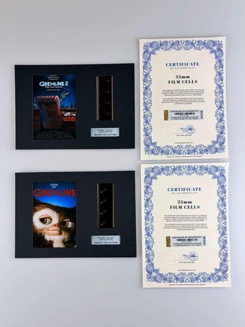 Gremlins – Rare Set of 2 Mounted 35mm Film Cells –, Verzamelen, Nieuw