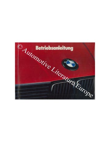 1989 BMW 3 SERIE INSTRUCTIEBOEKJE DUITS, Ophalen of Verzenden