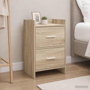 vidaXL Nachttafels Sonoma Eiken 40 x 30 x 60 cm Bewerkt hout, Verzenden, Nieuw