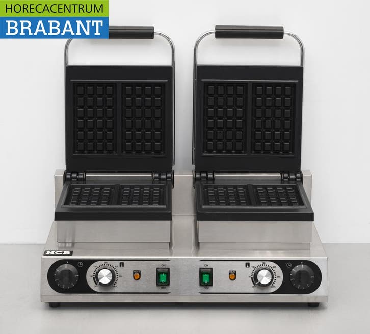 RVS Dubbele Wafelijzer Luikse wafels 230V Horeca, Articles professionnels, Horeca | Équipement de cuisine, Enlèvement ou Envoi