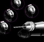 Stevige handboor zilver met 10 boortjes, Verzenden, Nieuw