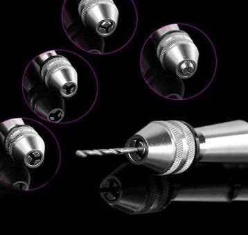 Stevige handboor zilver met 10 boortjes, Verzenden, Nieuw