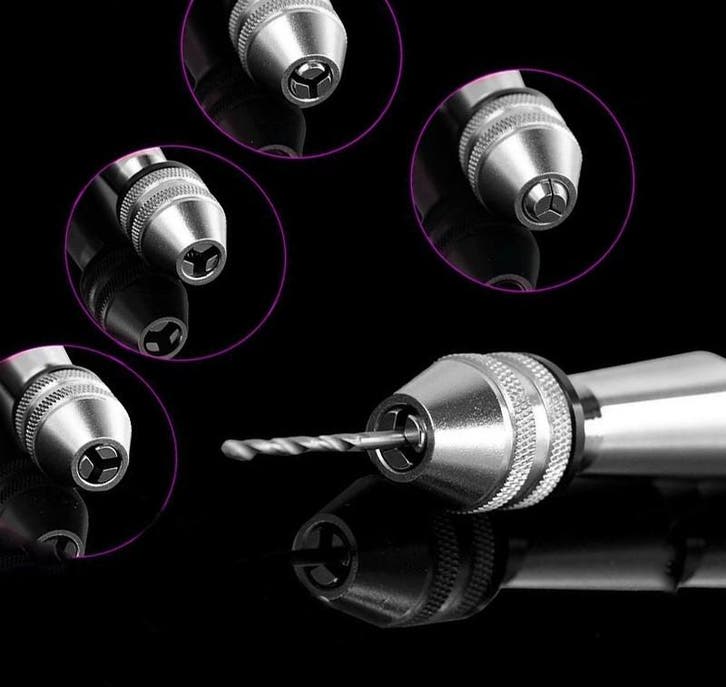 Stevige handboor zilver met 10 boortjes, Bricolage & Construction, Outillage | Autres Machines, Envoi